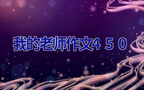 我的老师作文450