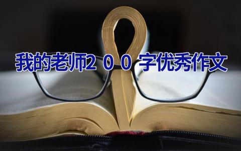 我的老师200字优秀作文