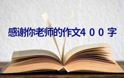 感谢你老师的作文400字