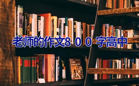 老师的作文800字高中