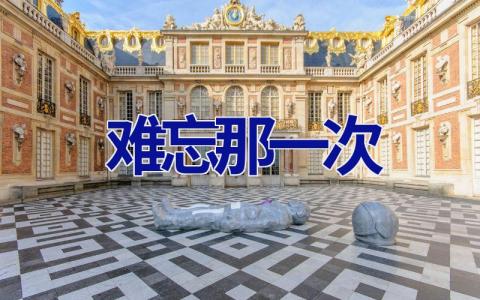 难忘那一次作文