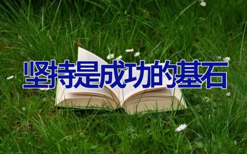 坚持是成功的基石