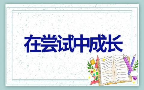 在尝试中成长